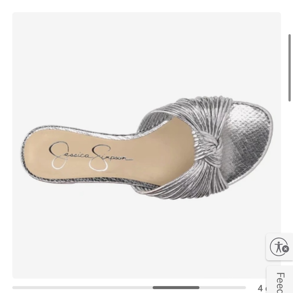 Silver Metallic Sandal - image 2